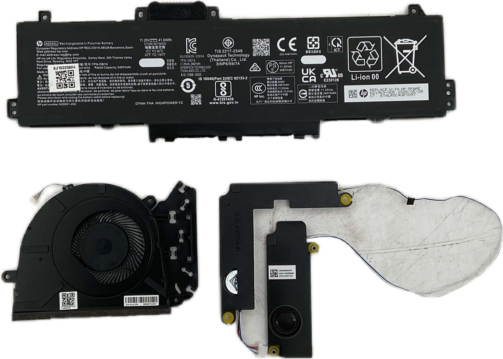 HP 15-fd0183wm Complete Laptop Housing w/ Battery Fan Speakers