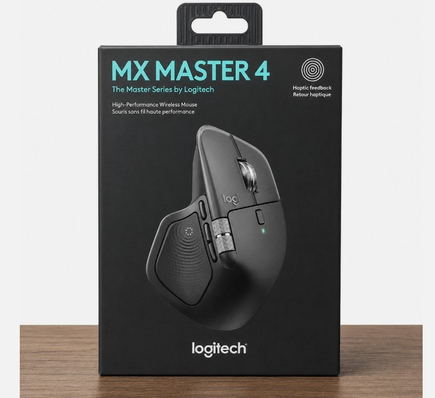 Logitech MX Master 4 Wireless Mouse - 8000 DPI Sensor, Multi-Device (Black)