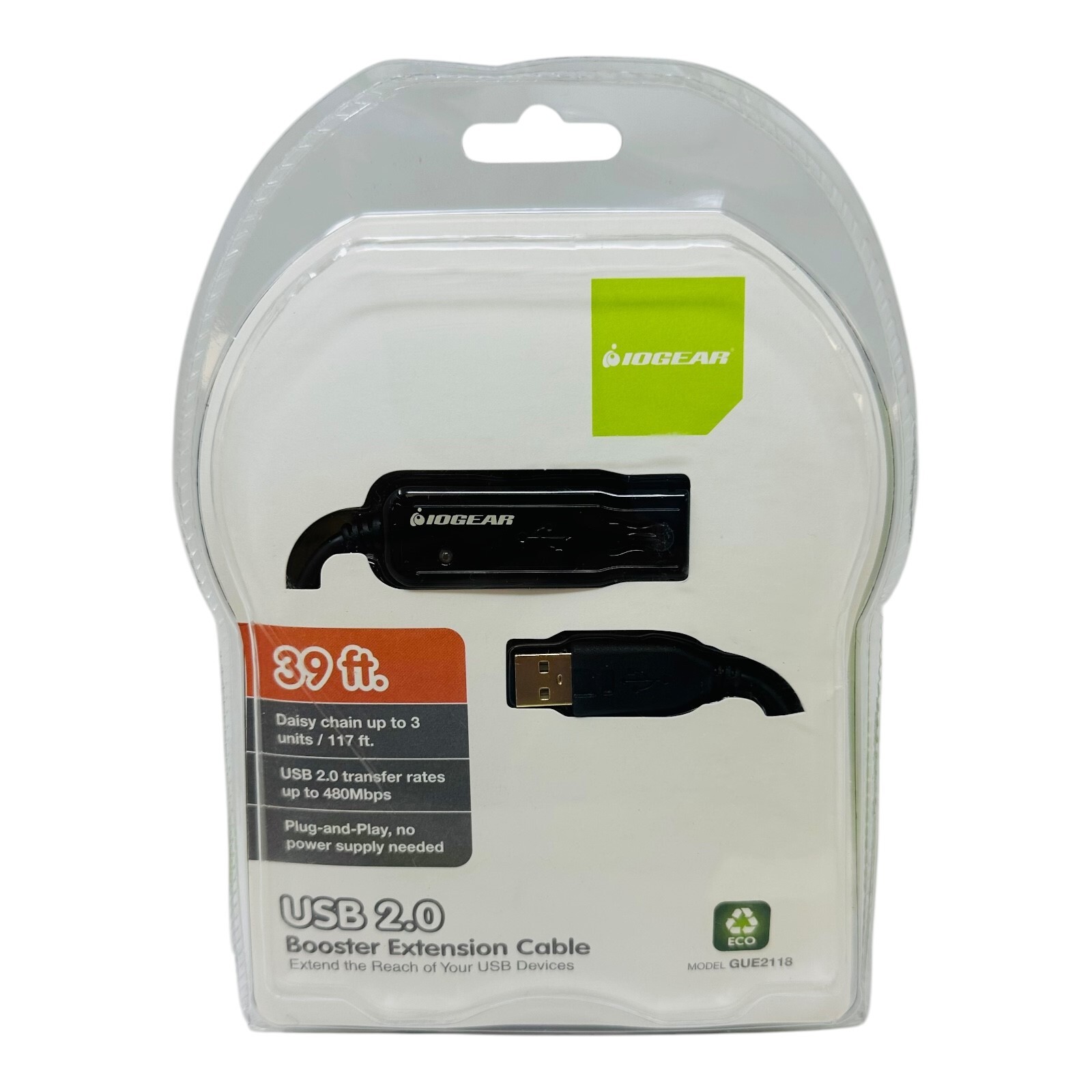 IOGEAR GUE2118 USB 2.0 BOOSTER EXTENSION CABLE NEW/NOS