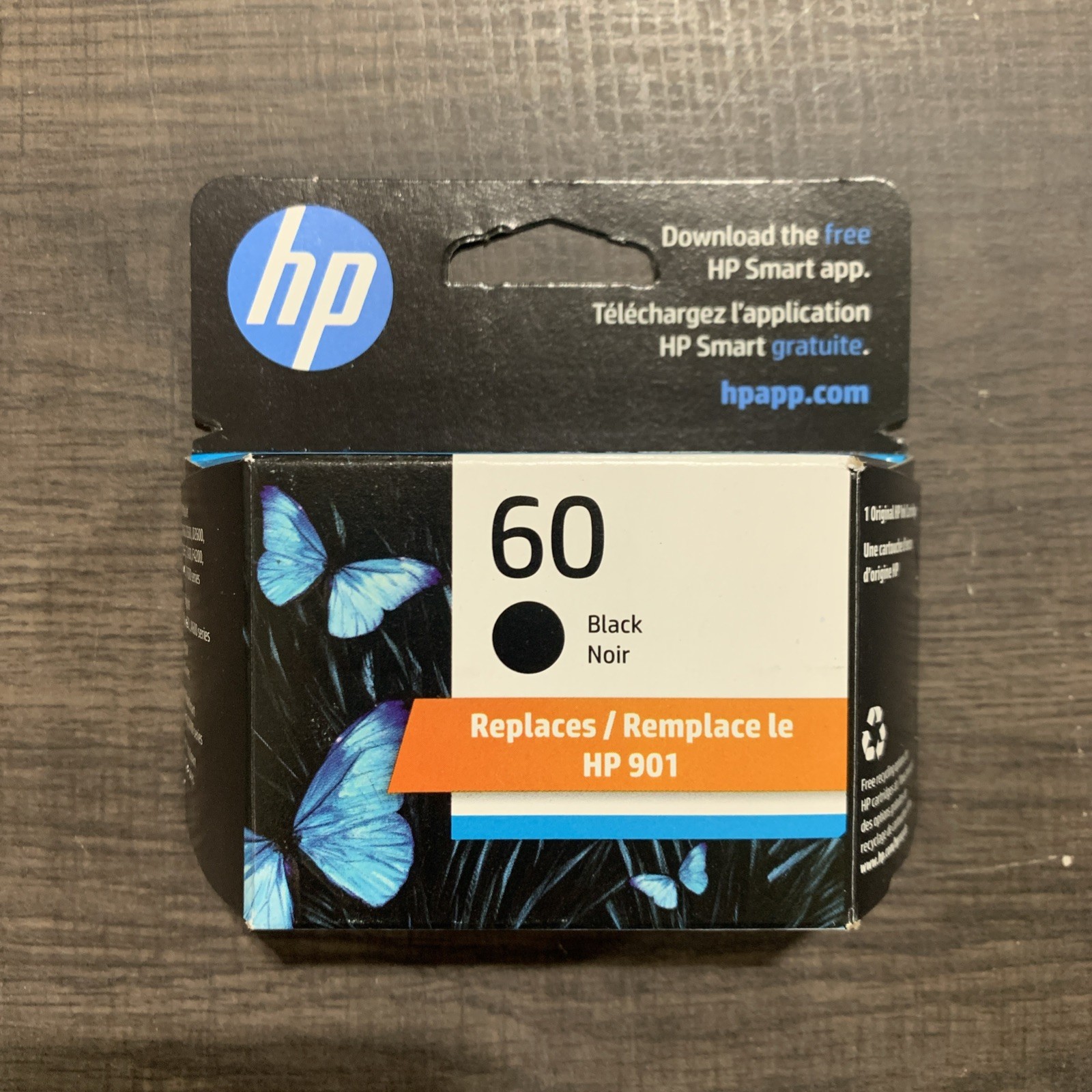 HP 60 Black Ink Cartridge Genuine BRAND NEW & SEALED NOT EXPIRED 12/2026