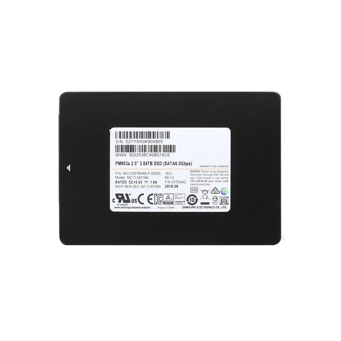MZ-7LM3T8N Samsung PM863a 3.84TB SATA 6Gb/s 2.5in SSD MZ7LM3T8HMLP New