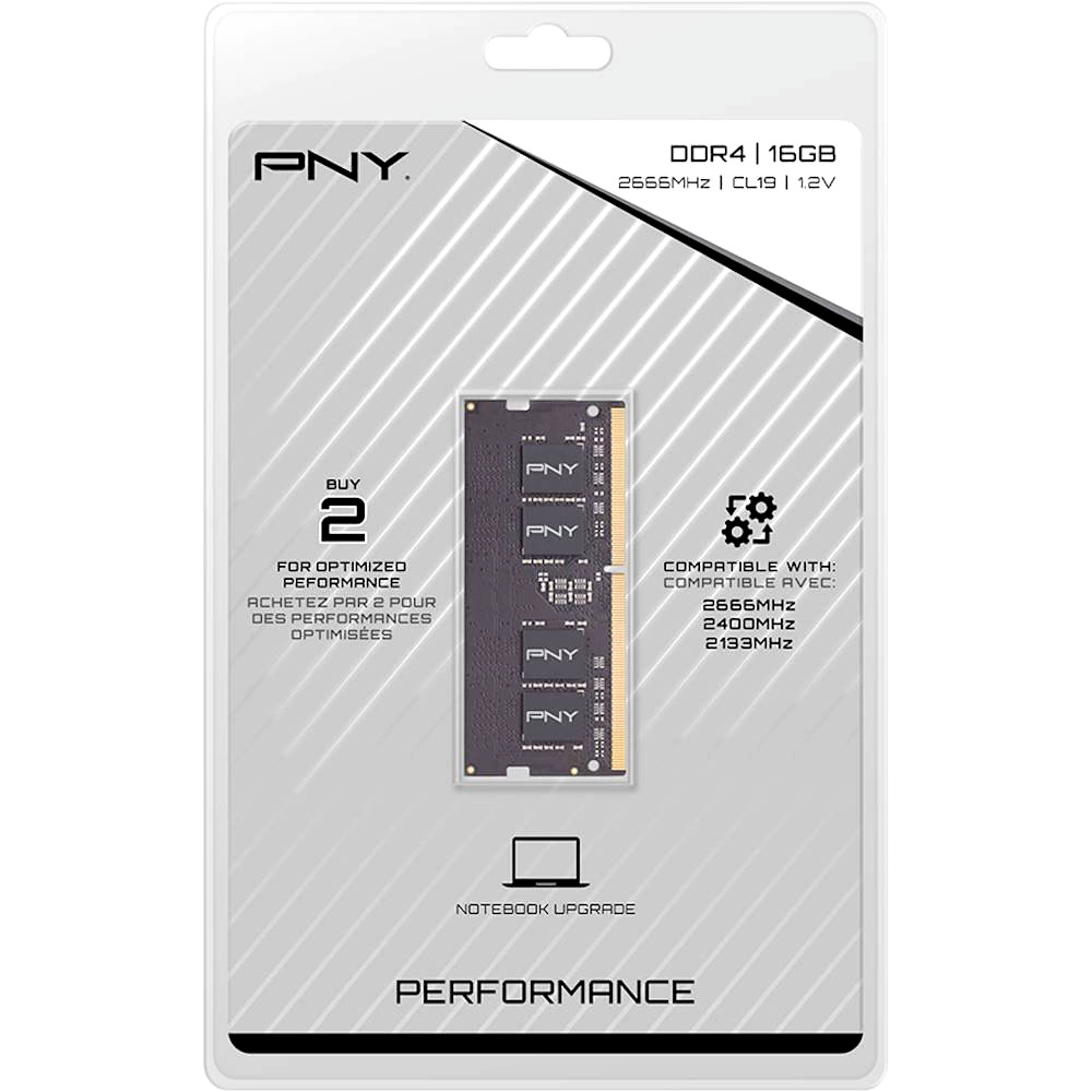 PNY Performance 16GB DDR4 DRAM 2666MHz (PC4-21300) CL19 (Compatible with 2400MHz