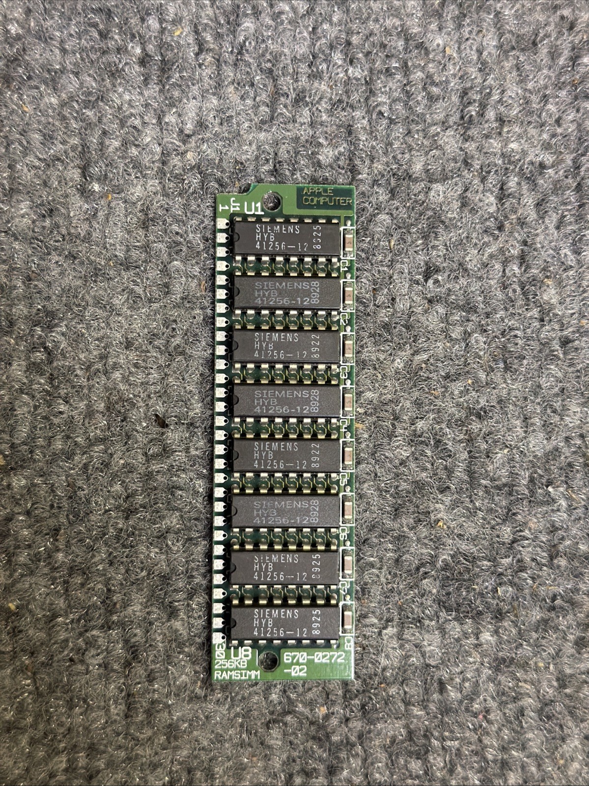APPLE 661-0494 256KB SIMM 120NS 30 PIN MEMORY MODULE FOR PLUS & SE  670-0272