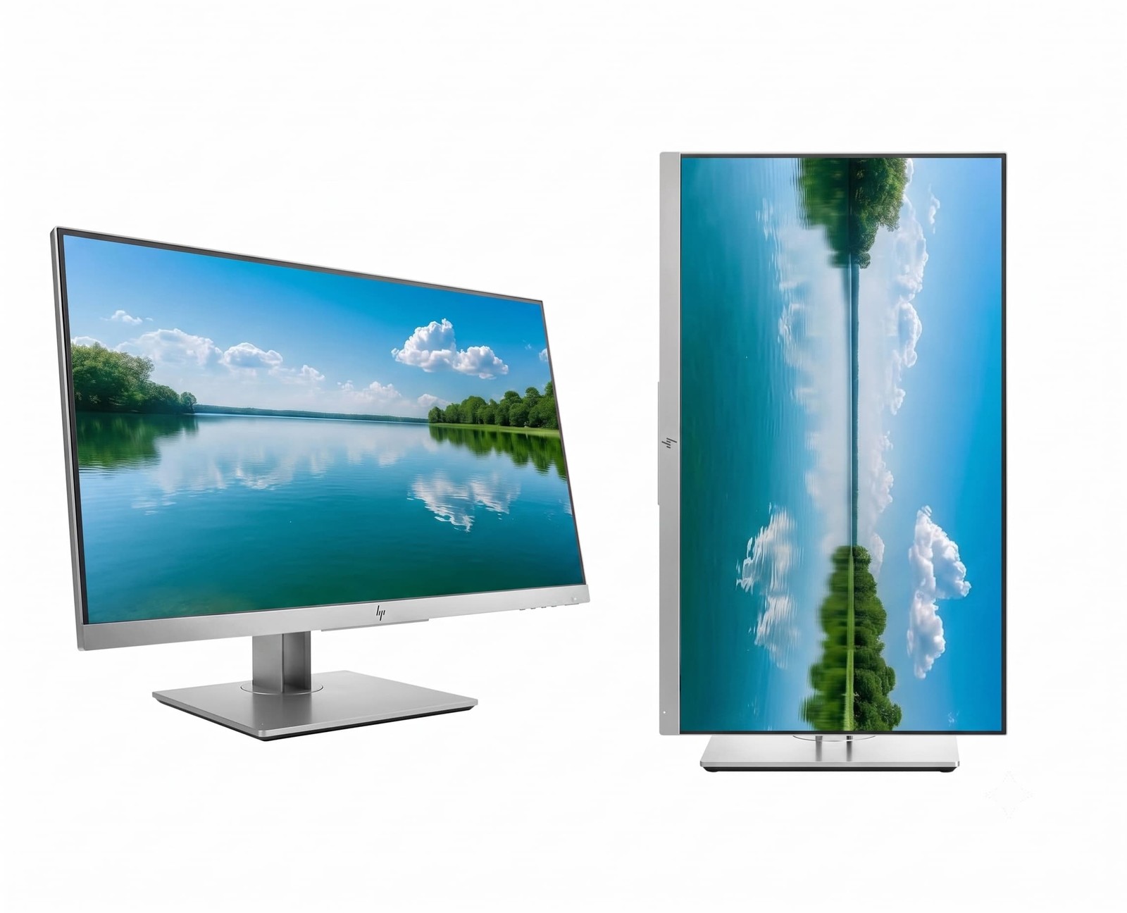 Dual HP EliteDisplay E243m 23.8" Monitor 1920x1080 Widescreen LED Grade A