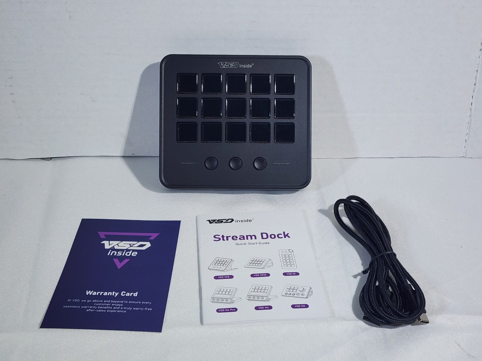 VSD Inside M18 white Stream Dock Programmable Macro Keypad