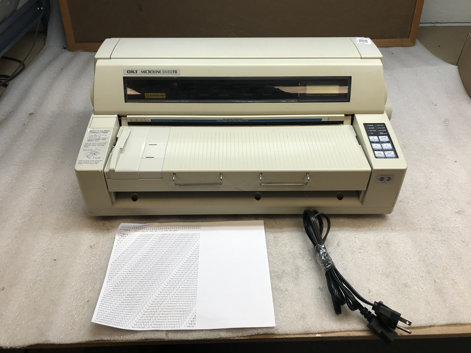 Oki Microline 8480FB Parallel USB Finance and Insurance 24-Pin Dot Matrix Tested