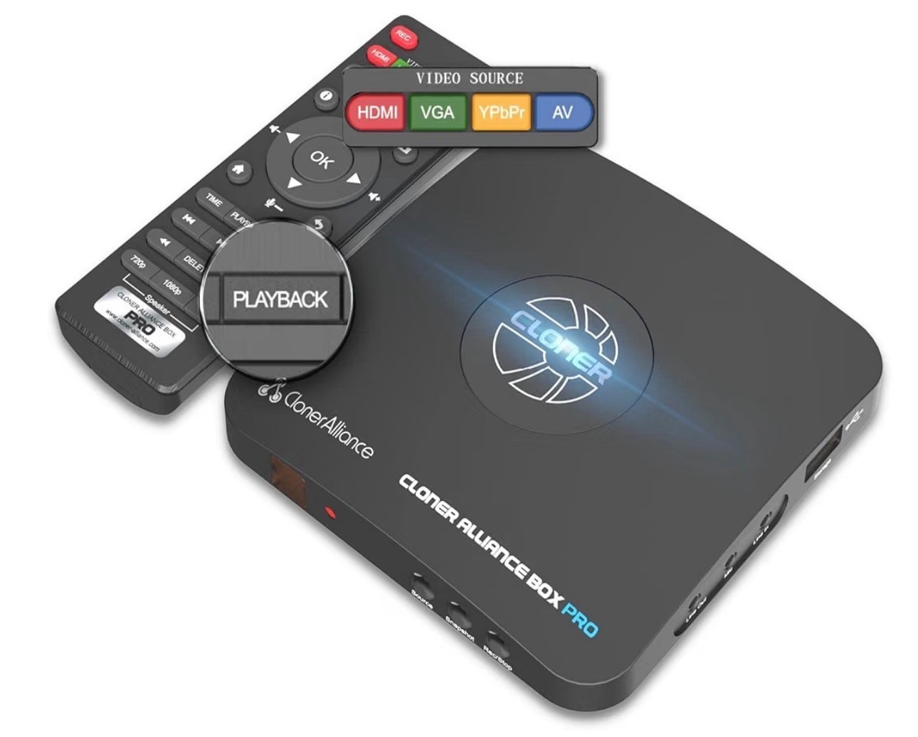 1080P Video Recorder, DVR with HDMI Capture, Playback on TV. RCA/YPbPr/VGA to Di