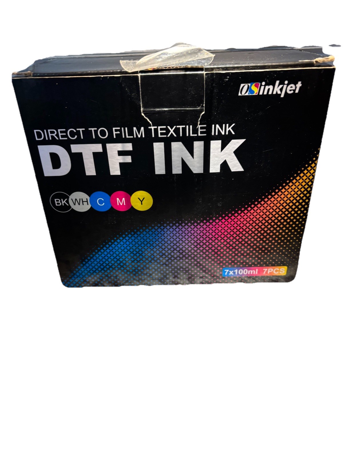 OS inkjet 7X100ml  DTF Direct to film Textile Ink  5 Colors 1 Print Fluid