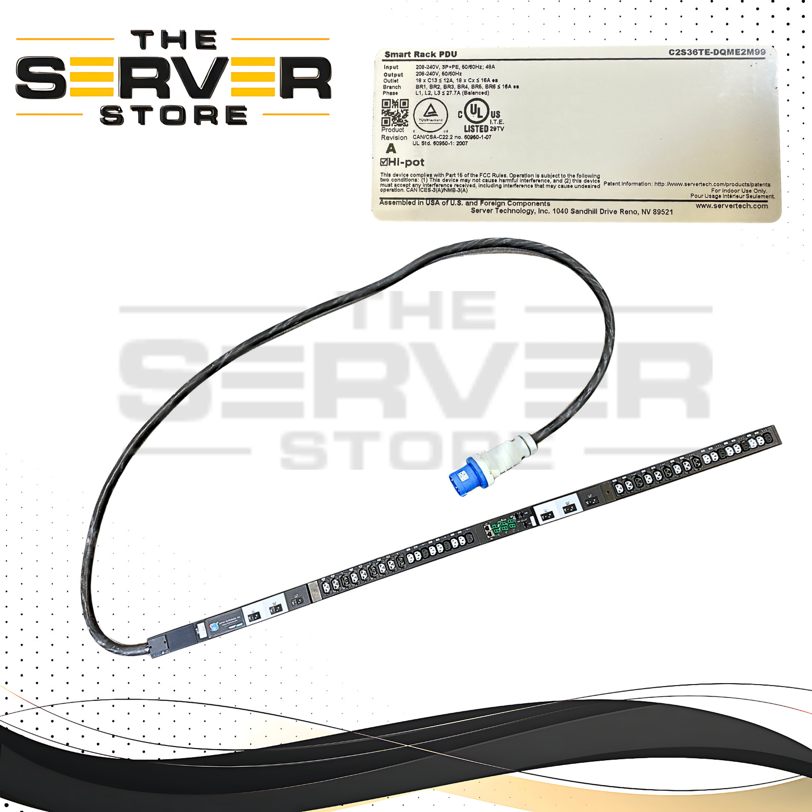 Server Technology PRO2 Smart 3-Phase Delta Monitored PDU C2S36TE-DQME2M99