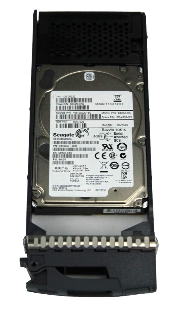 IBM NETAPP 00V7529 900GB 10K 6GBPS SAS 2.5'' HARD DRIVE ST900MM0006