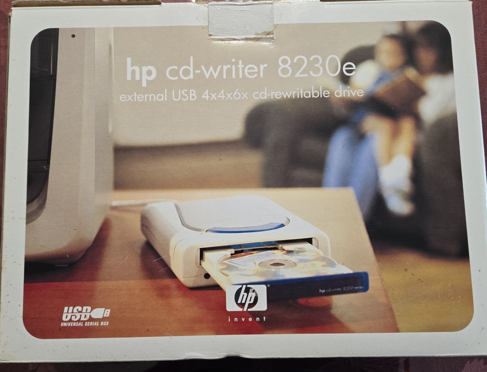 Hewlett Packard  8230e External 4x4x6 USB CD-Writer Drive NEW 