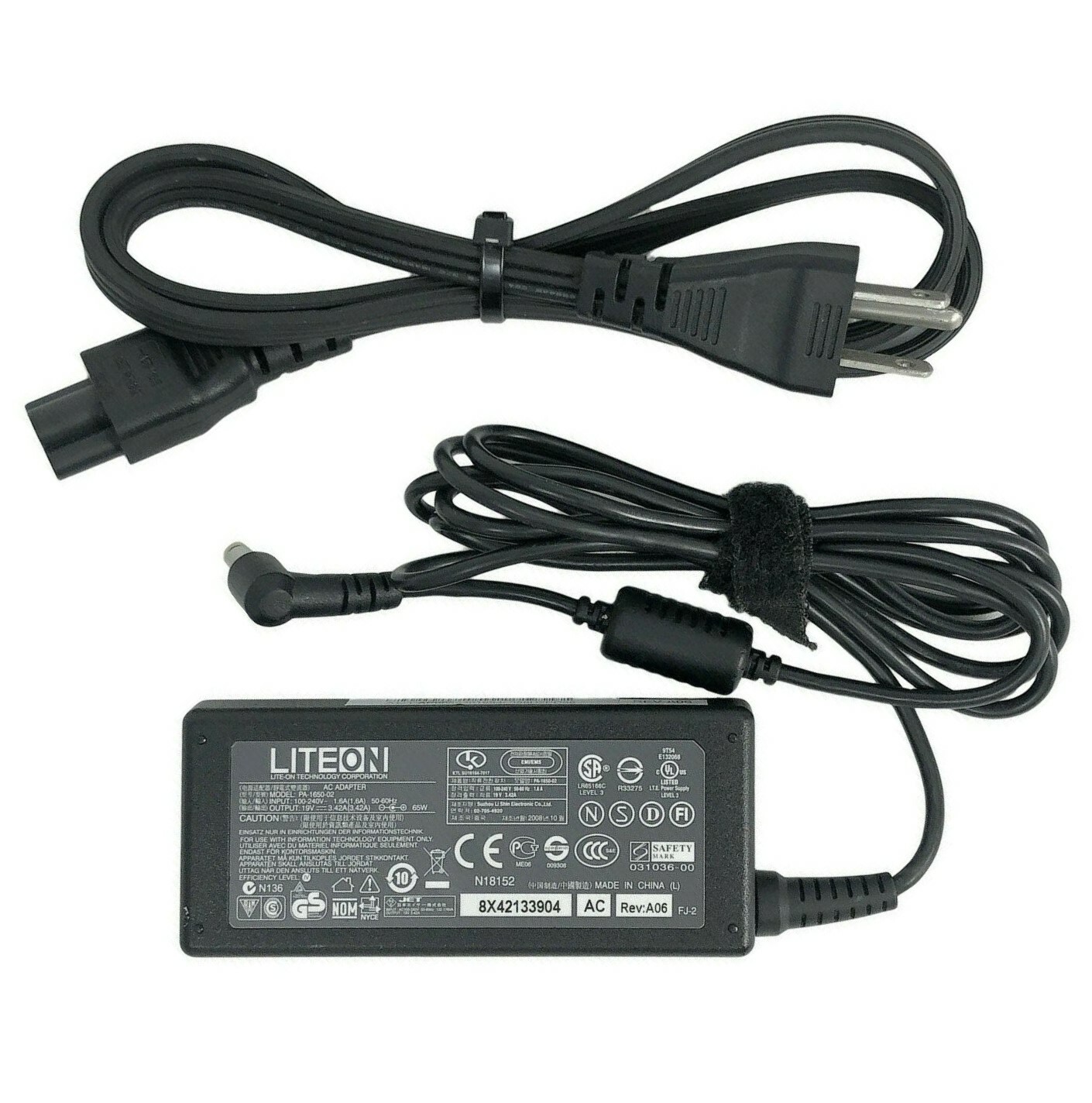 Genuine Liteon Acer Power Adapter 19V 3.42A 65W PA-1650-22 PA-1650-69 PA-1650-86
