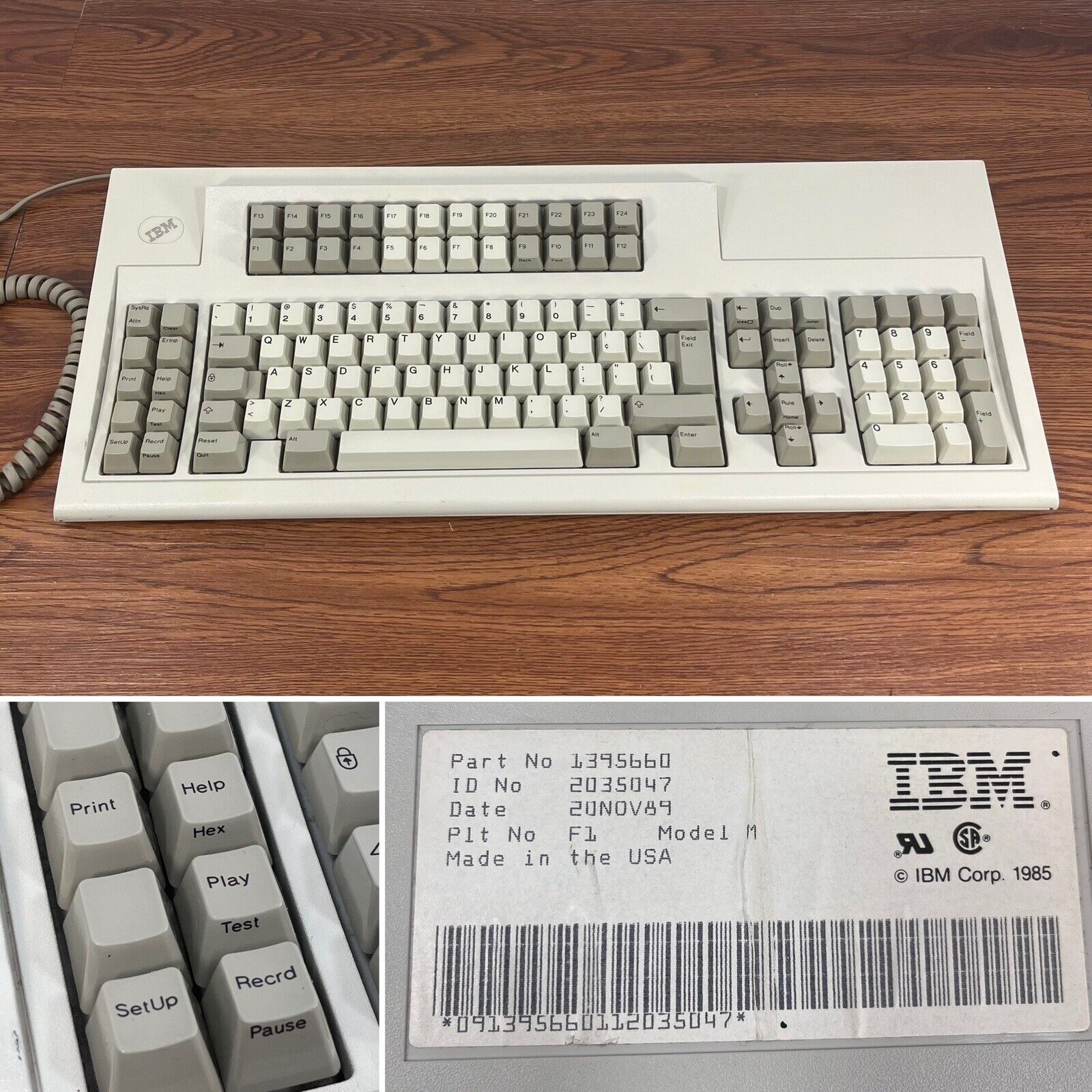 Vintage 1980’s  IBM Model M P/N 1395660 IBM 122 Key keyboard - Terminal Style