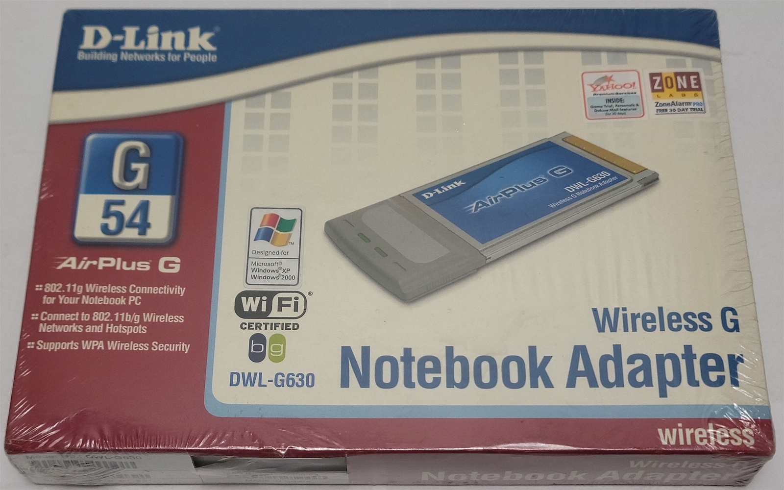 D-Link DWL-G630 Wireless-G Notebook Adapter - New in Sealed Box