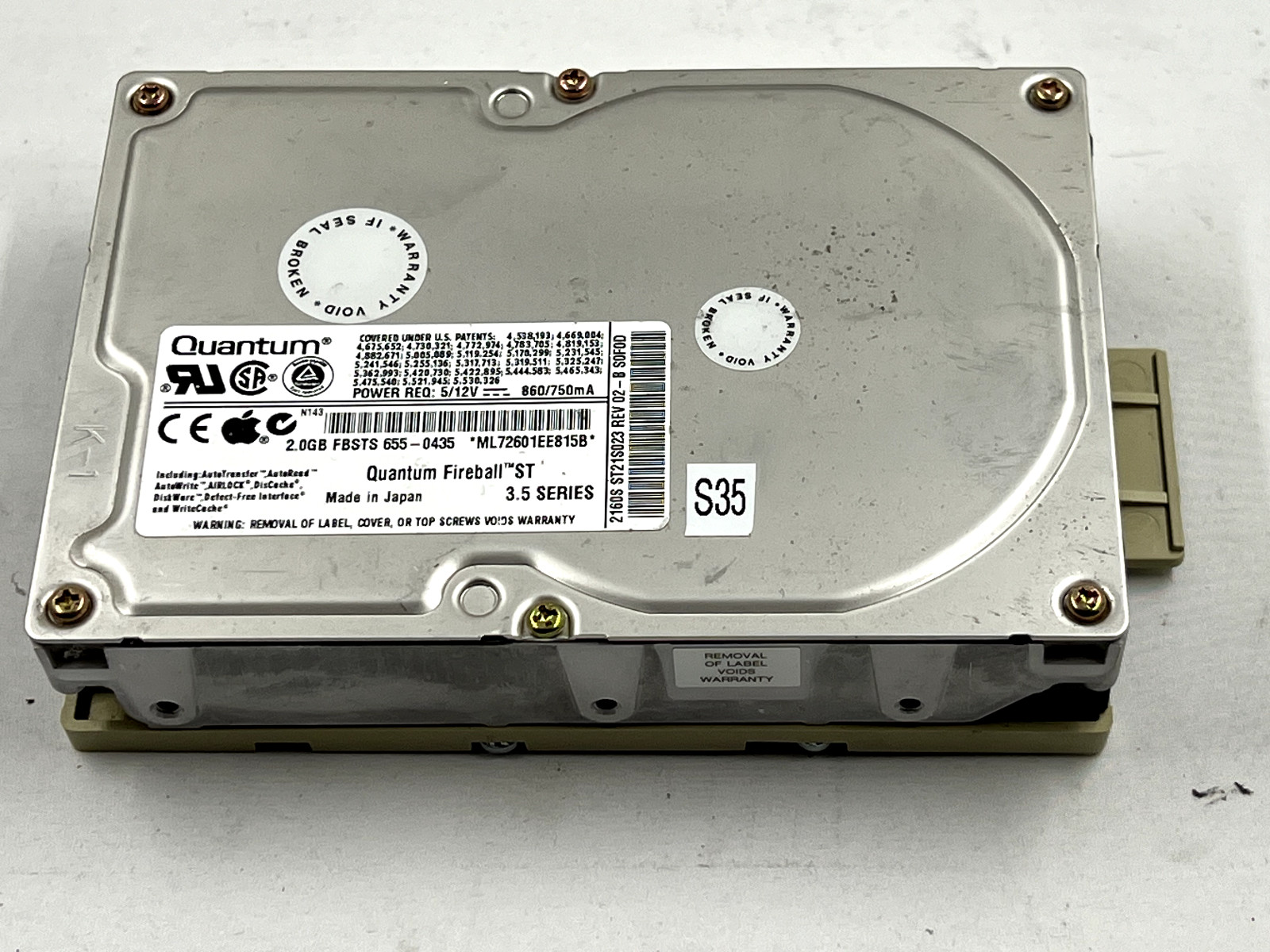 Quantum Fireball St 3.5 Series 2.0GB Desktop PC Hard Drive Apple - Untested S35