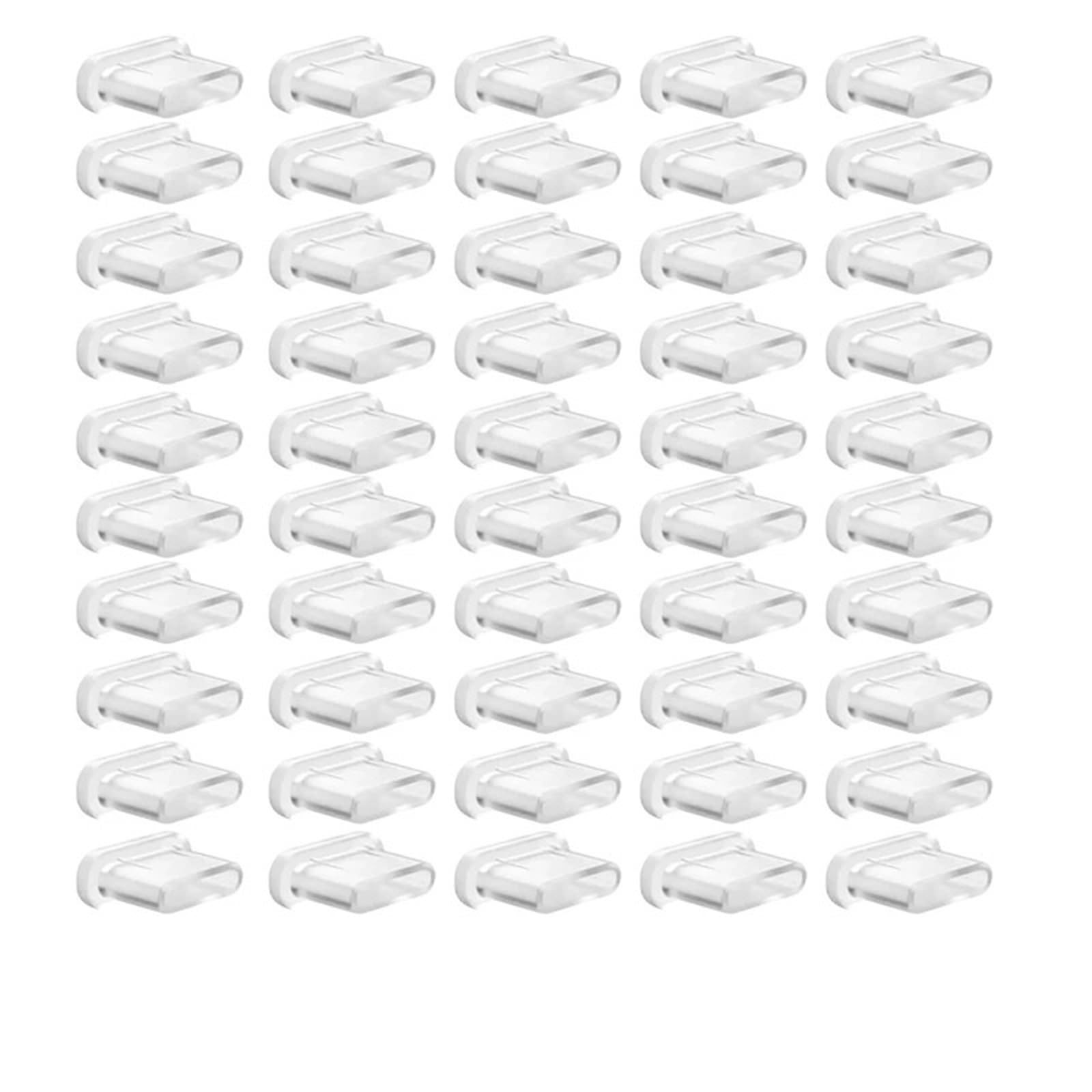 200Pcs USB C Dust Plugs - Silicone Type C Charging Port Protectors, Clear Anti-D