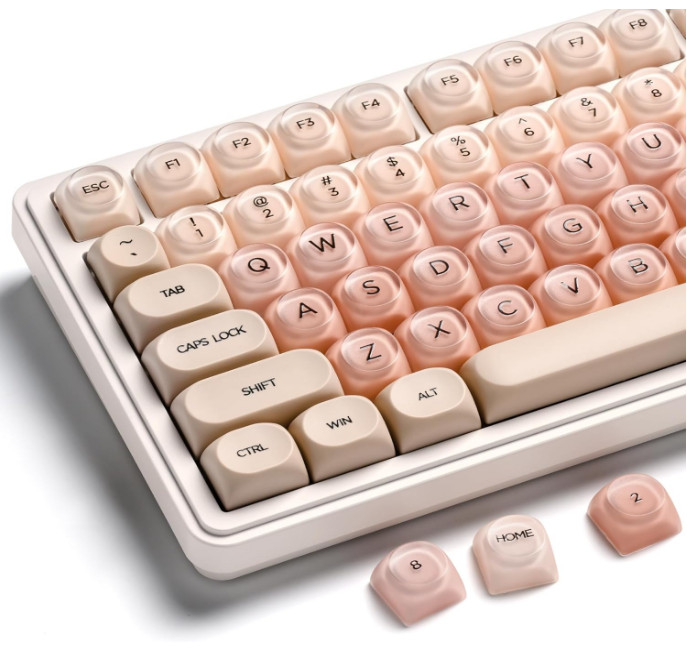 OHY PBT Keycaps, XVX Pink Jelly Foundation HOA Profile, 131-Key Cute Custom Keyc