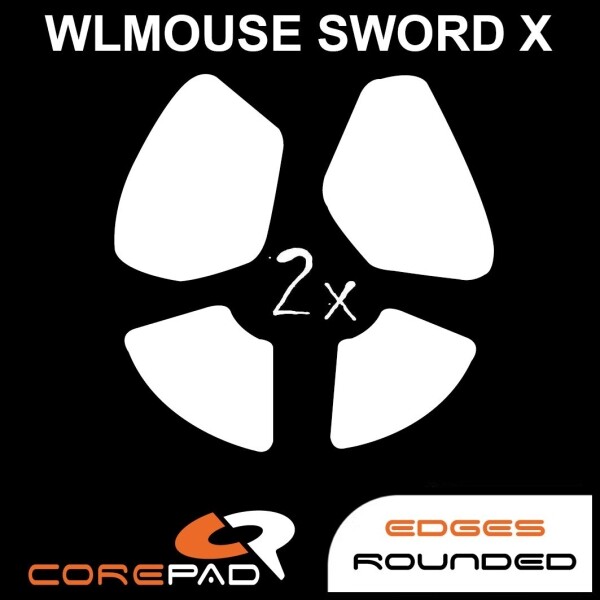 Corepad Skatez WLmouse SWORD X 8K Replacement Mouse Feet PTFE Teflon