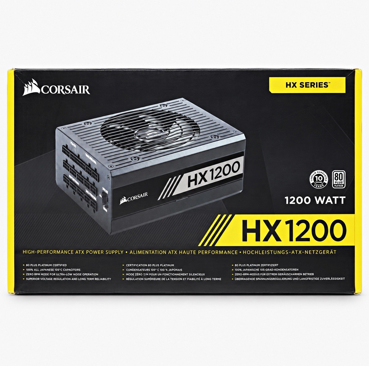 Corsair CP-9020140-UK HX1200 1200 W 80+ Platinum Fully Modular Power Supply Unit