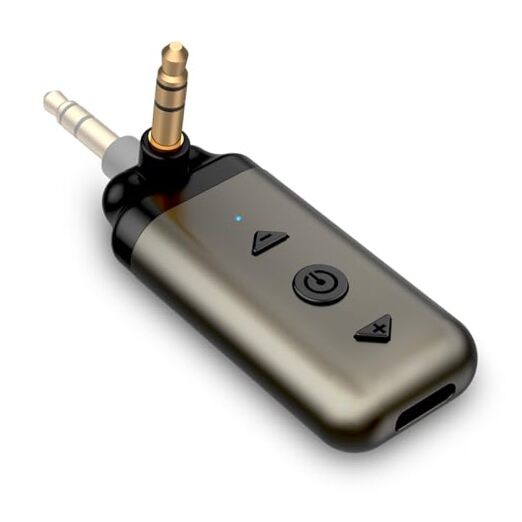 Air88 Bluetooth 5.4 Aux Adapter, 180° Swivel 3.5mm Jack Receiver for Car Home 