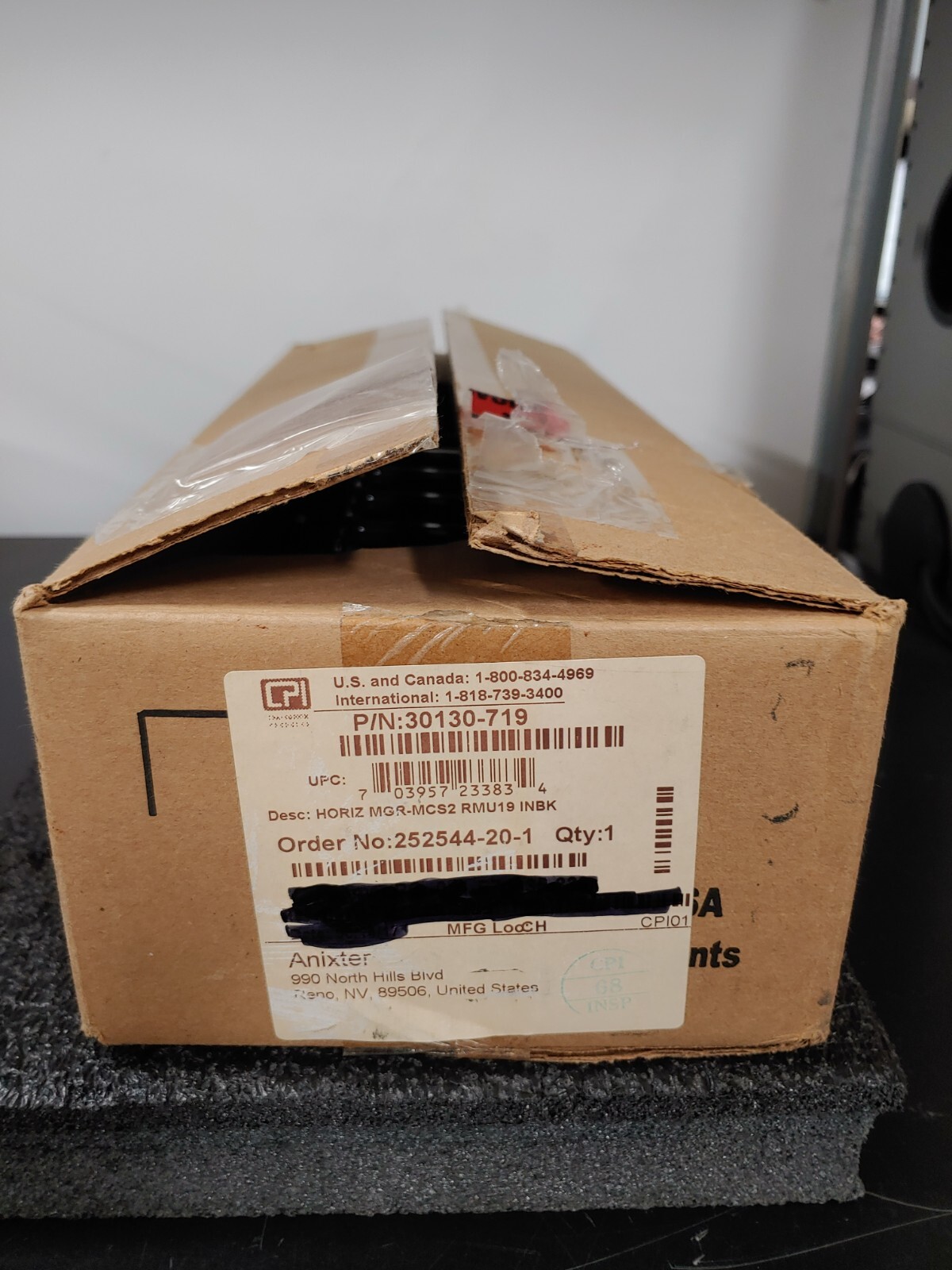 CPI CHATSWORTH 30130-719 Single Sided Universal Horizontal Cable Manager