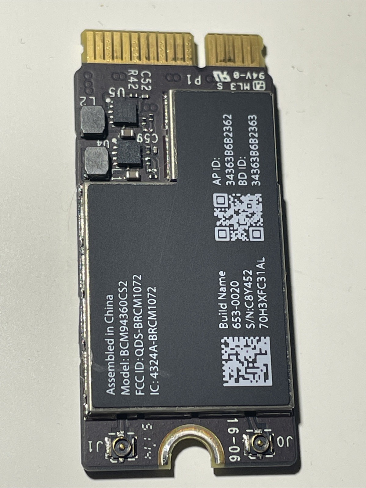 AIRPORT WIFI BLUETOOTH CARD - MacBook Air 11 A1465, 13 A1466 2013 2014 2015 2017
