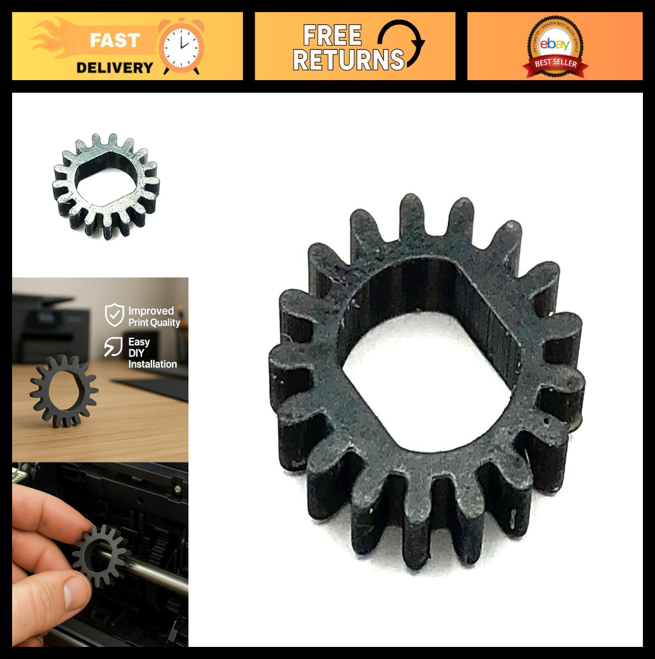 Paper Feed Gear Replacement for HP OfficeJet Pro 9012 9018 9020 9025 - Fix Print