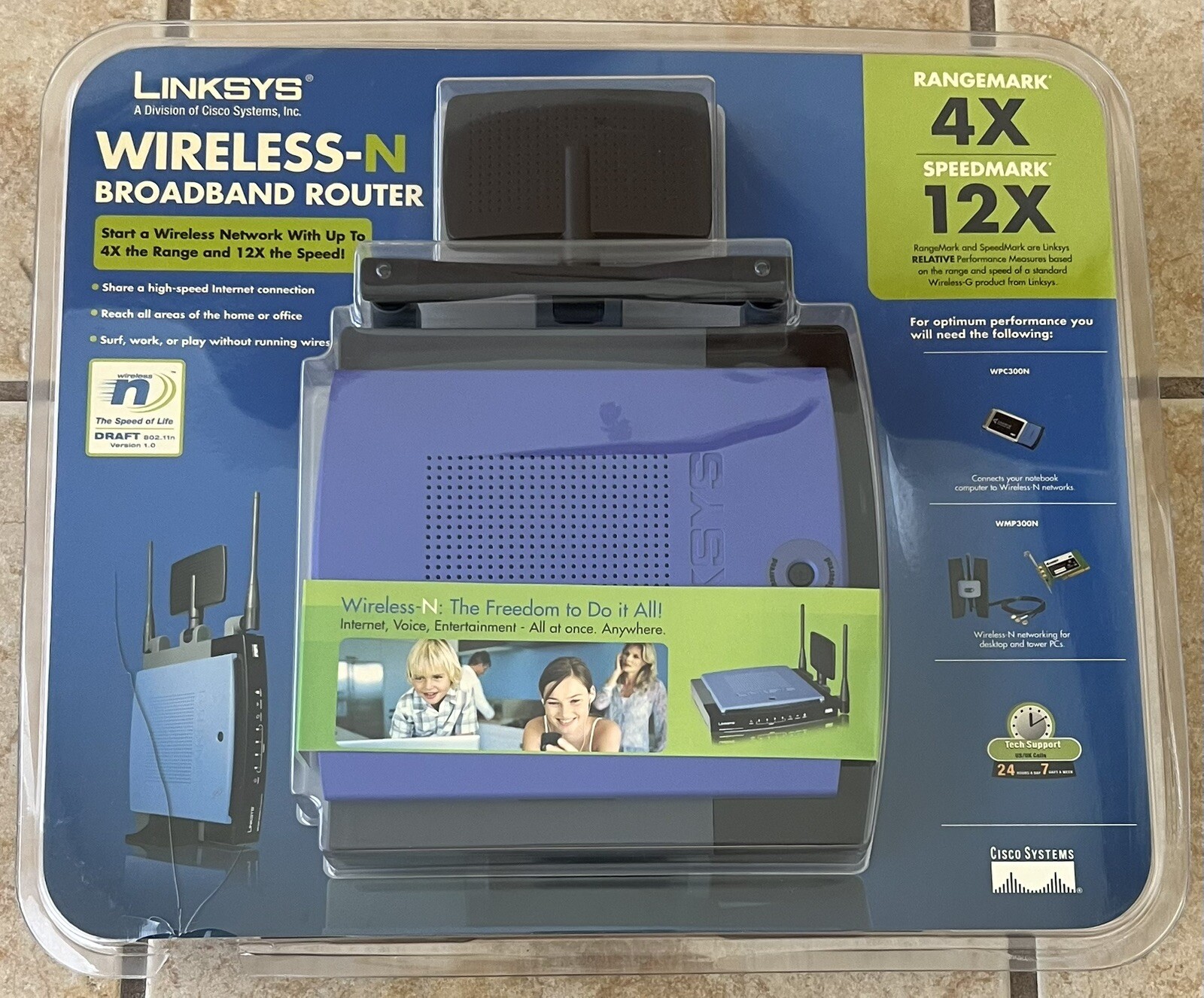 BRAND NEW SEALED Linksys WRT300N-BP 270 Mbps 4-Port Gigabit Wireless N Router