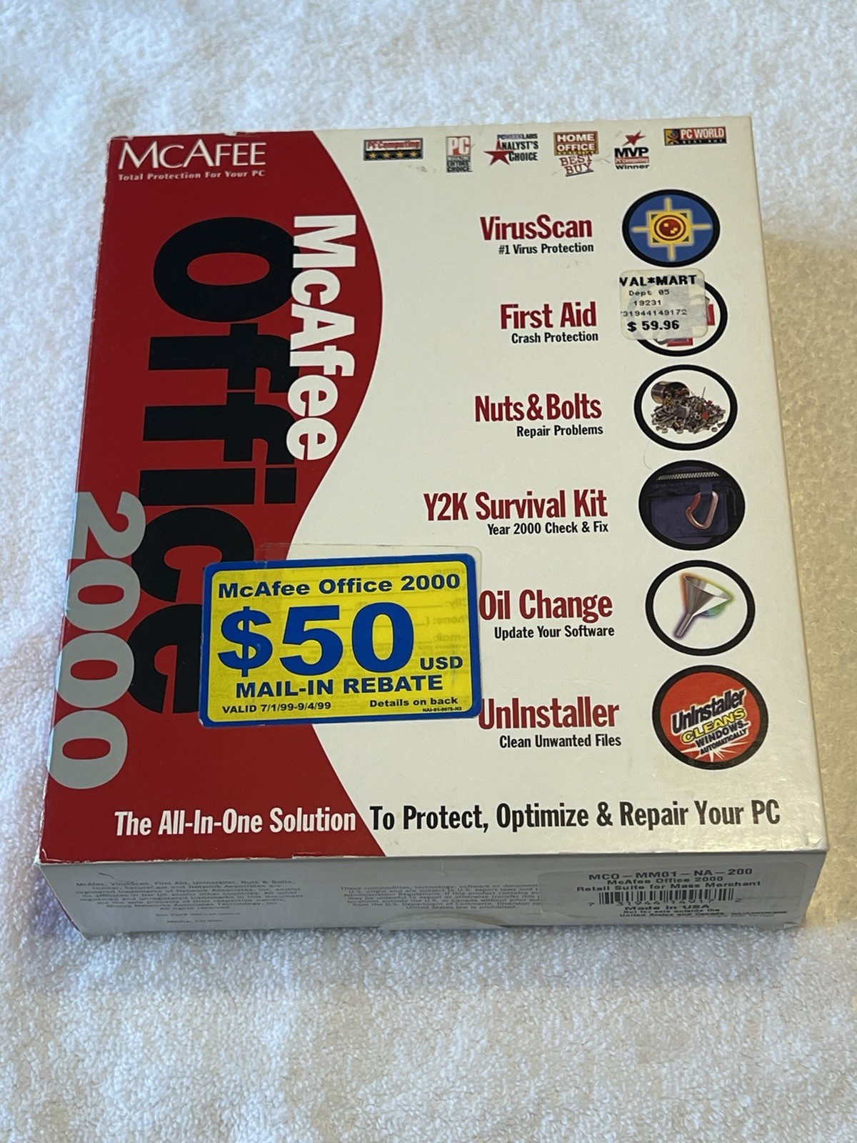 Vintage McAfee Office 2000 Plus Quick Clean & Anti Virus Bundle Never Used