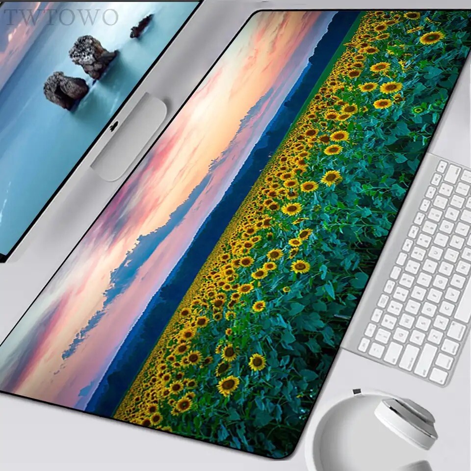 70x30CM Sunflowers Beautiful Nature Landscape Large Keyboard Computer Mouse Pad