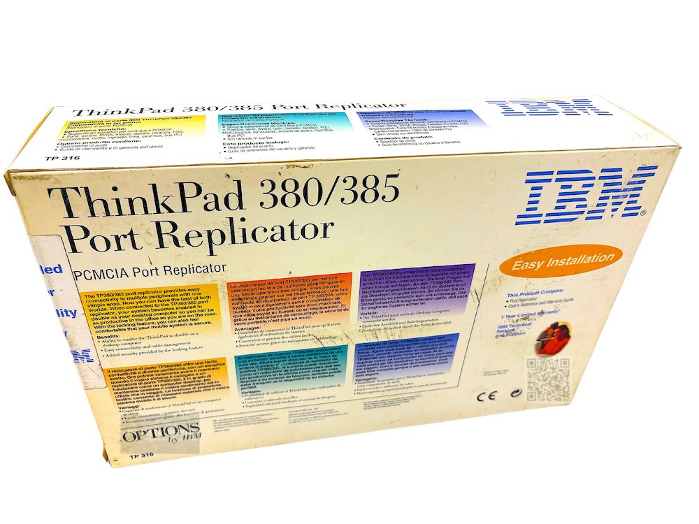 84G1316 I IBM ThinkPad 380/385 PCMCIA Port Replicator 84G1320 84G1321 BRAND NEW