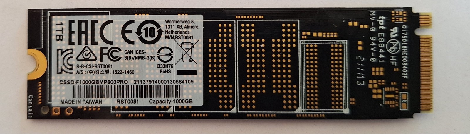 1TB Corsair Force Series MP600 Pro | M.2 2280 PCIe 4.0 x4 3D NAND TLC | 96%