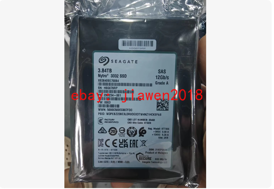 Seagate Nytro 3332 3.84TB FIPS Encryption 2.5" SAS-3 Internal Enterprise SSD