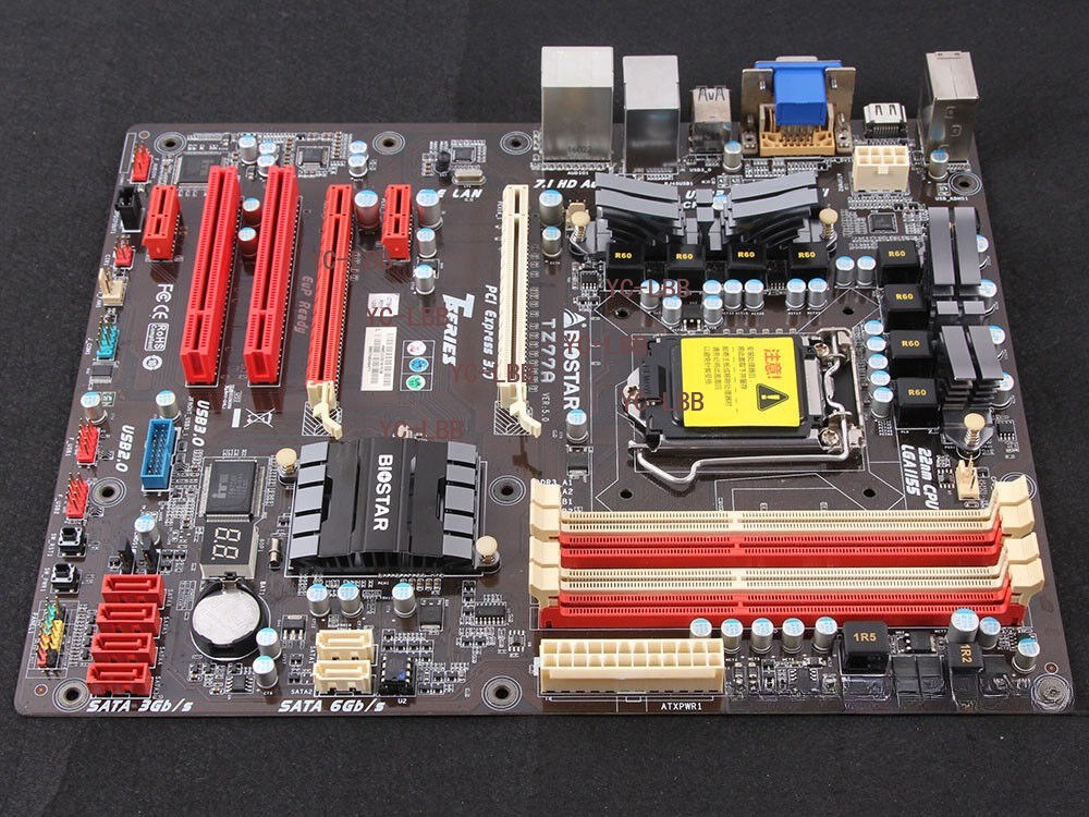Original Biostar TZ77A Intel Z77 Motherboard LGA 1155 DDR3