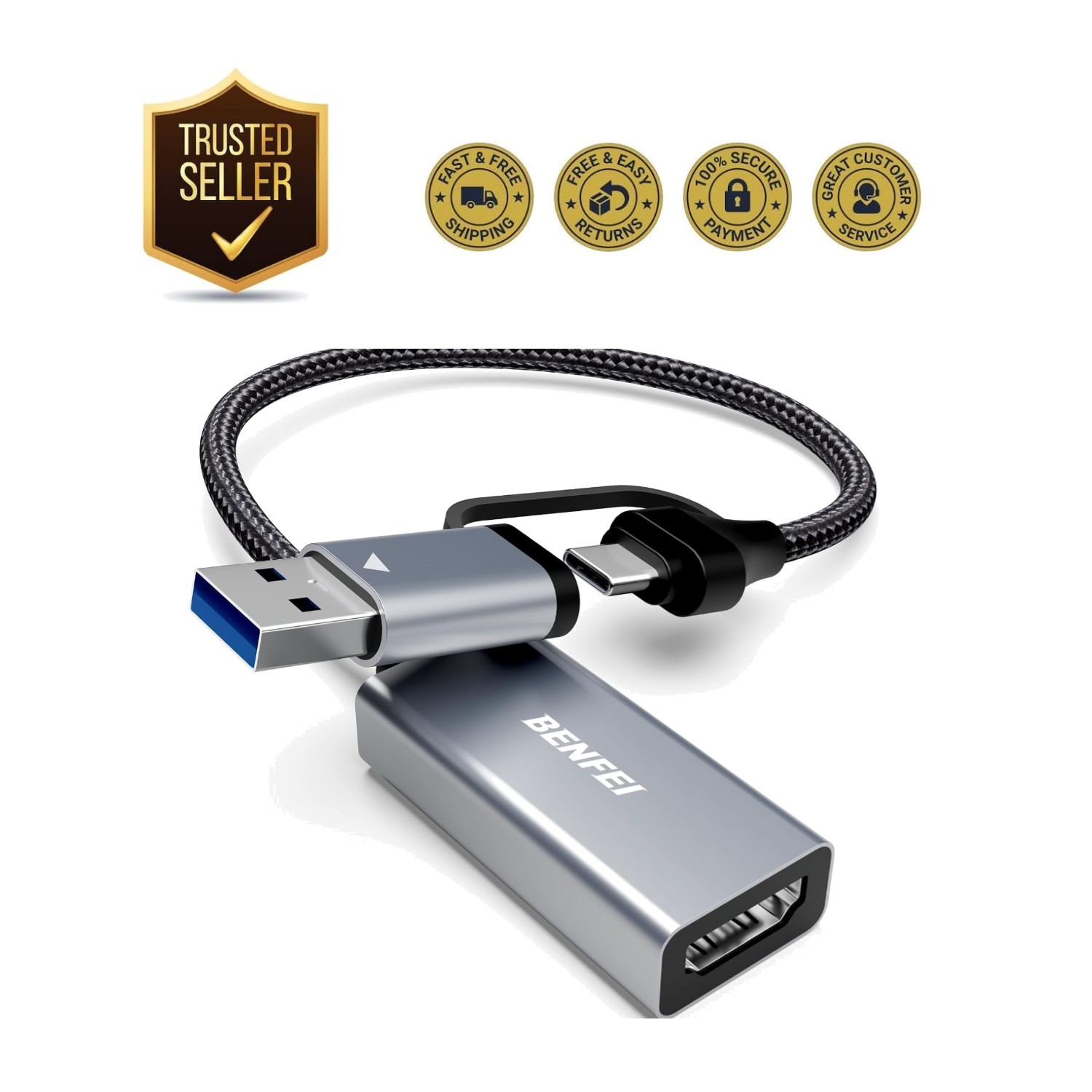Ultra Low Latency 1080P Video Capture Card for Gaming & Streaming Devices