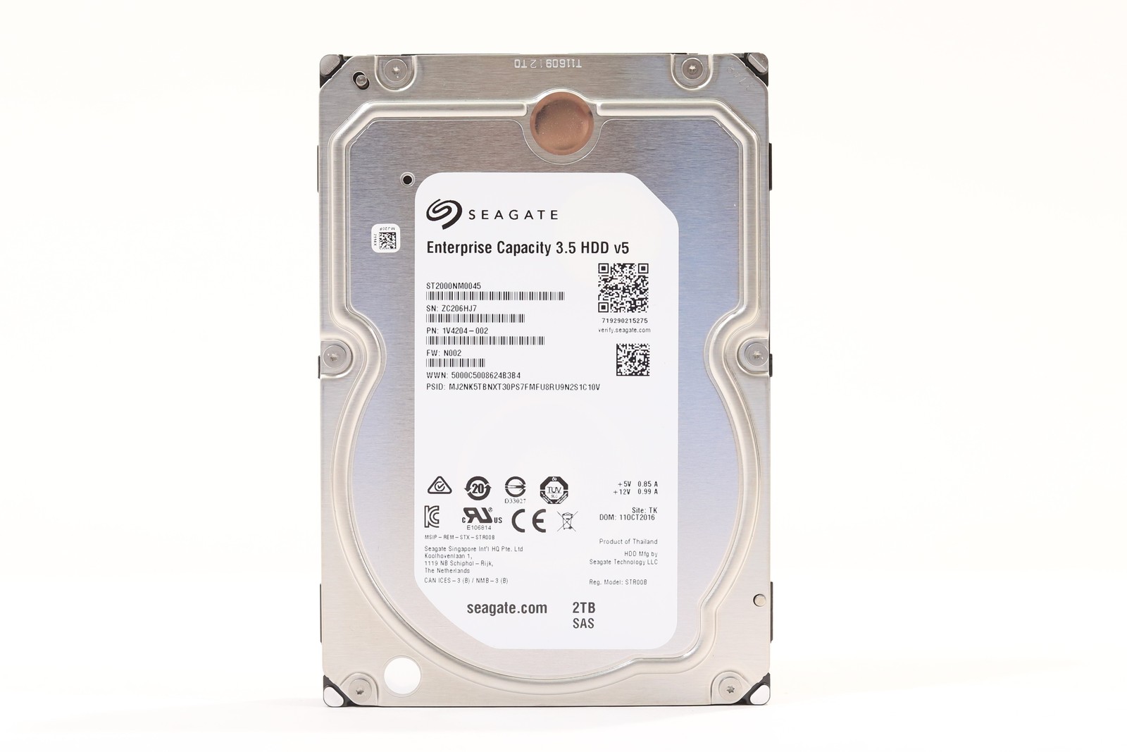 Seagate ST2000NM0045 2TB 3.5" 12Gb/s 128MB 7.2K RPM SAS HDD P/N: 1V4204-002