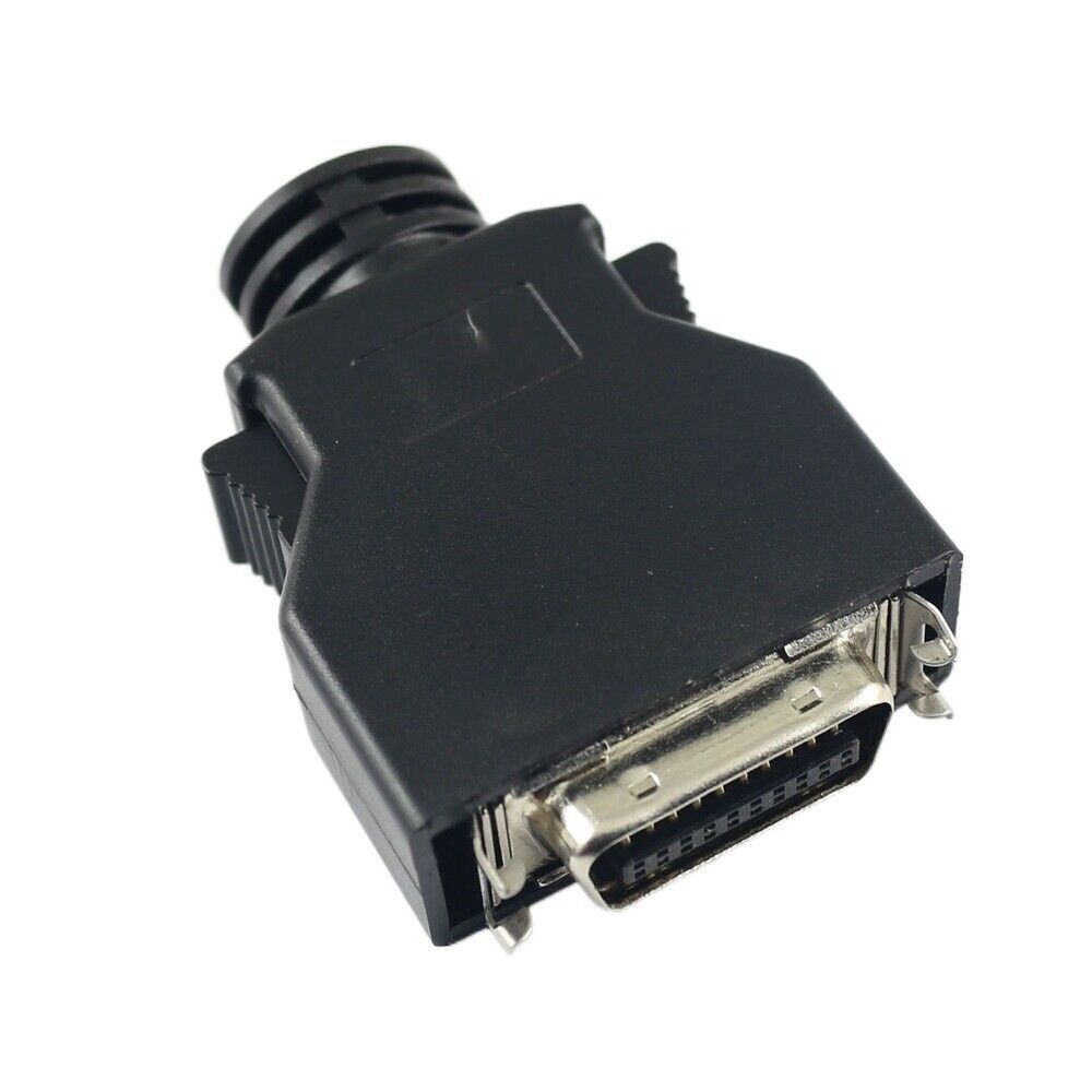 1Pcs Black SCSI CN 20 Pin MDR Male Solder Plug Cable Connector For MR-J2CN1