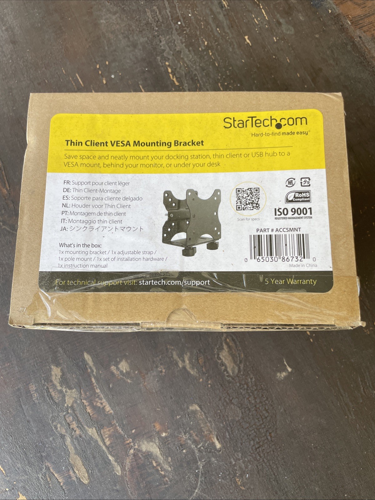 StarTech Thin Client Mount VESA Wall Mounting Bracket ACCSMNT Black NEW SEALED