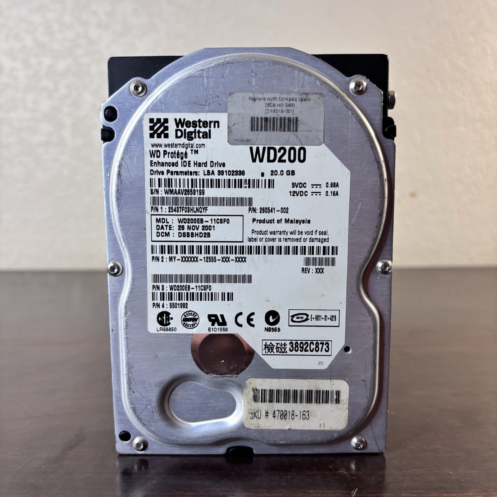 Western Digital Protege WD200 IDE Hard Drive WD200EB-11CSF0