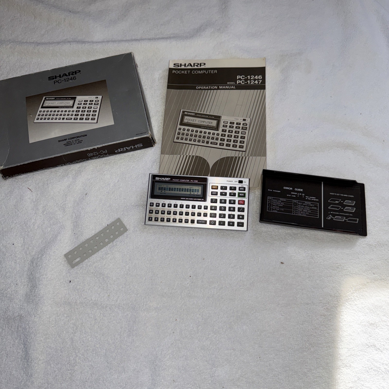 Used SHARP Pocket Computer PC-1246 Electronic Calculator Tested Working Read