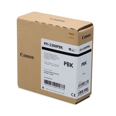 Canon CNM5277C001AA PFI-2300PBK Ink Cartridge Black 330mL