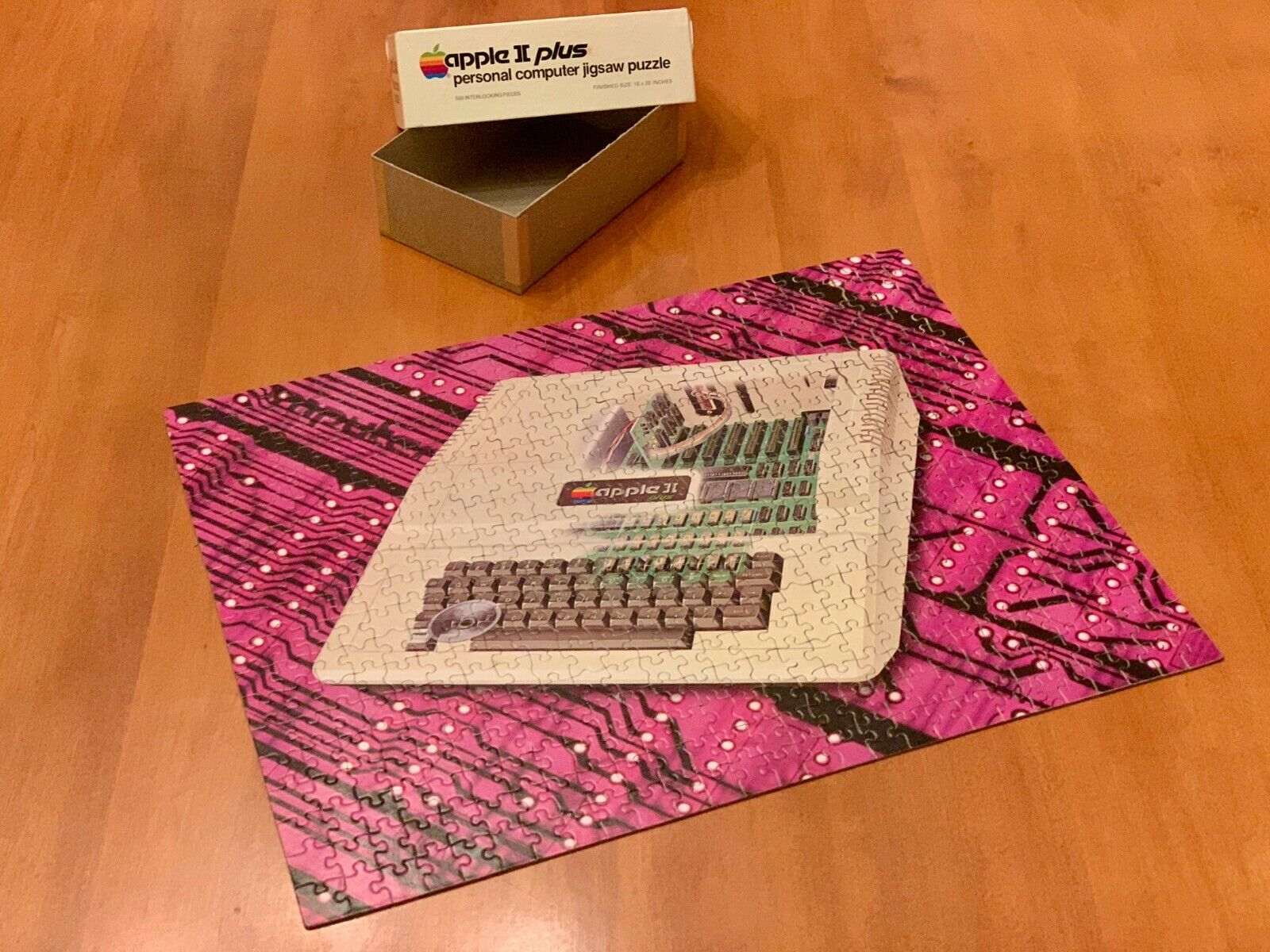 ULTRA RARE Vintage 1983 Apple II 2 Plus Computer Jigsaw Puzzle w/ Original Box