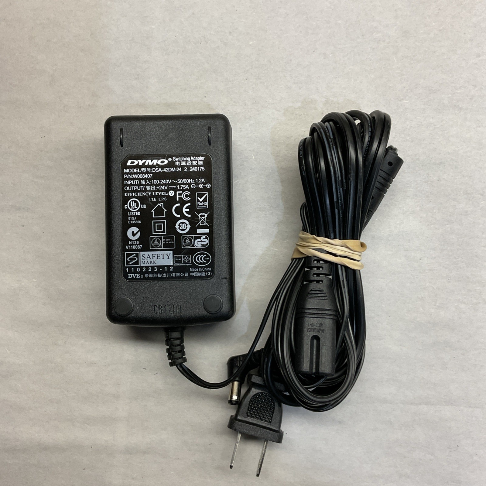 Genuine DYMO LABEL WRITER SWITCHING AC POWER ADAPTER DSA-042DM-242 24V DC 1.75A