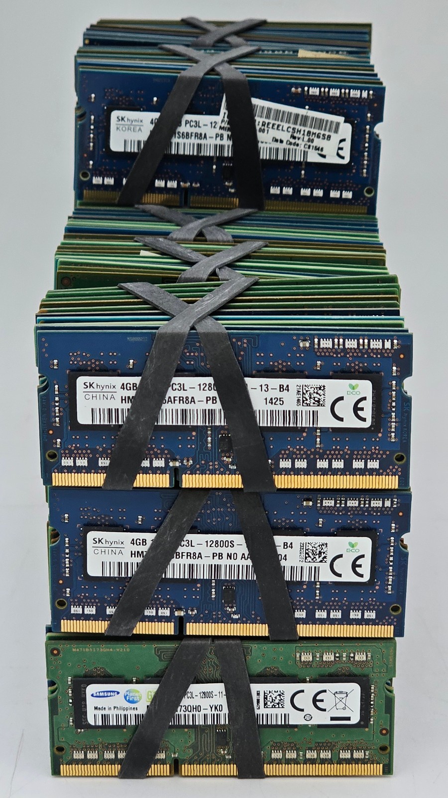 LOT OF 170 - 4GB DDR3L RAM - PC3L-12800S SODIMM Laptop Memory - Mixed Brands