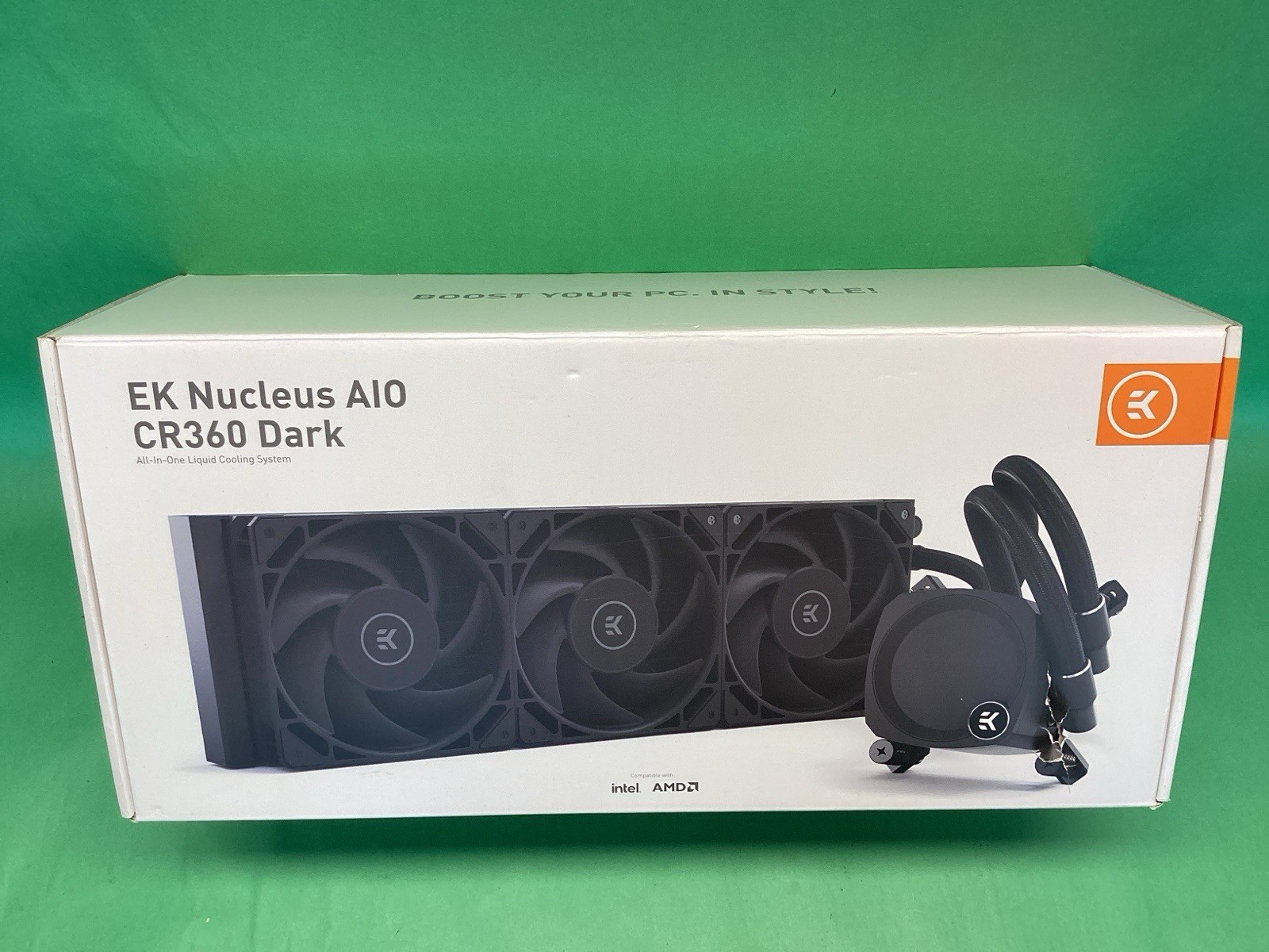 EK Nucleus AMD or Intel CPU Liquid Cooler AIO CR360 Dark 360mm Kit