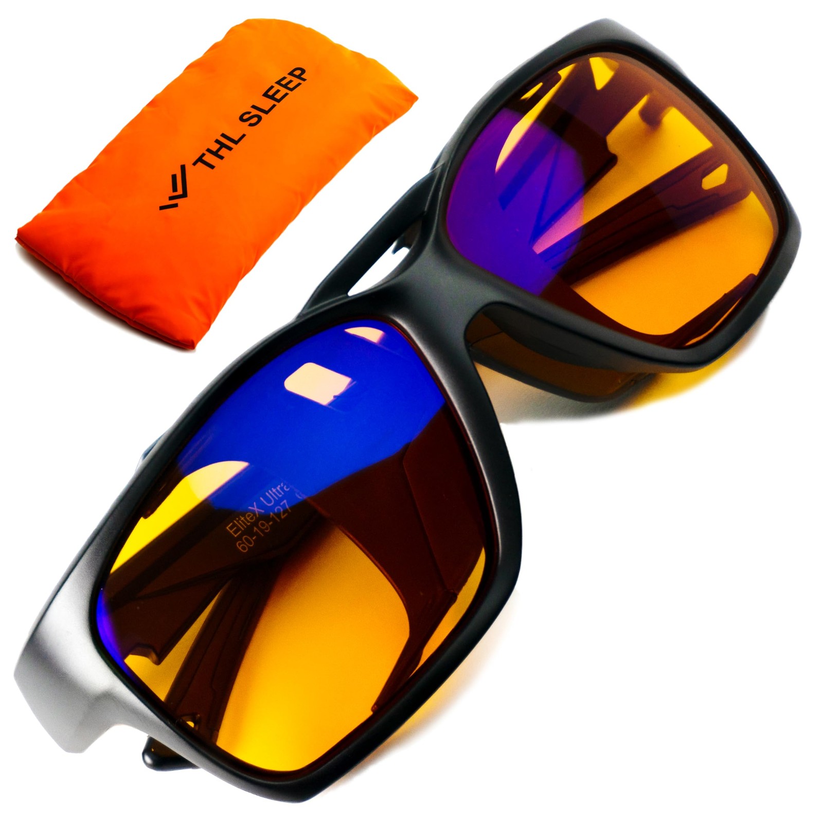 Orange Blue Light Blocking Glasses for Better Sleep - 97% Premium TR90 Wrap A...