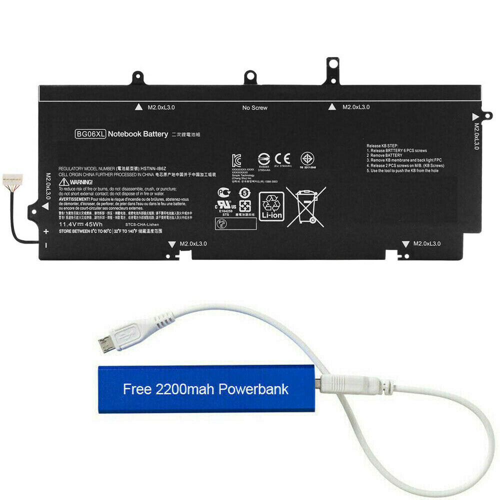 NEW BG06XL 805096-005 REPLACEMENT BATTERY FOR HP ELITEBOOK 1040 G3 11.4V 43WH 6C