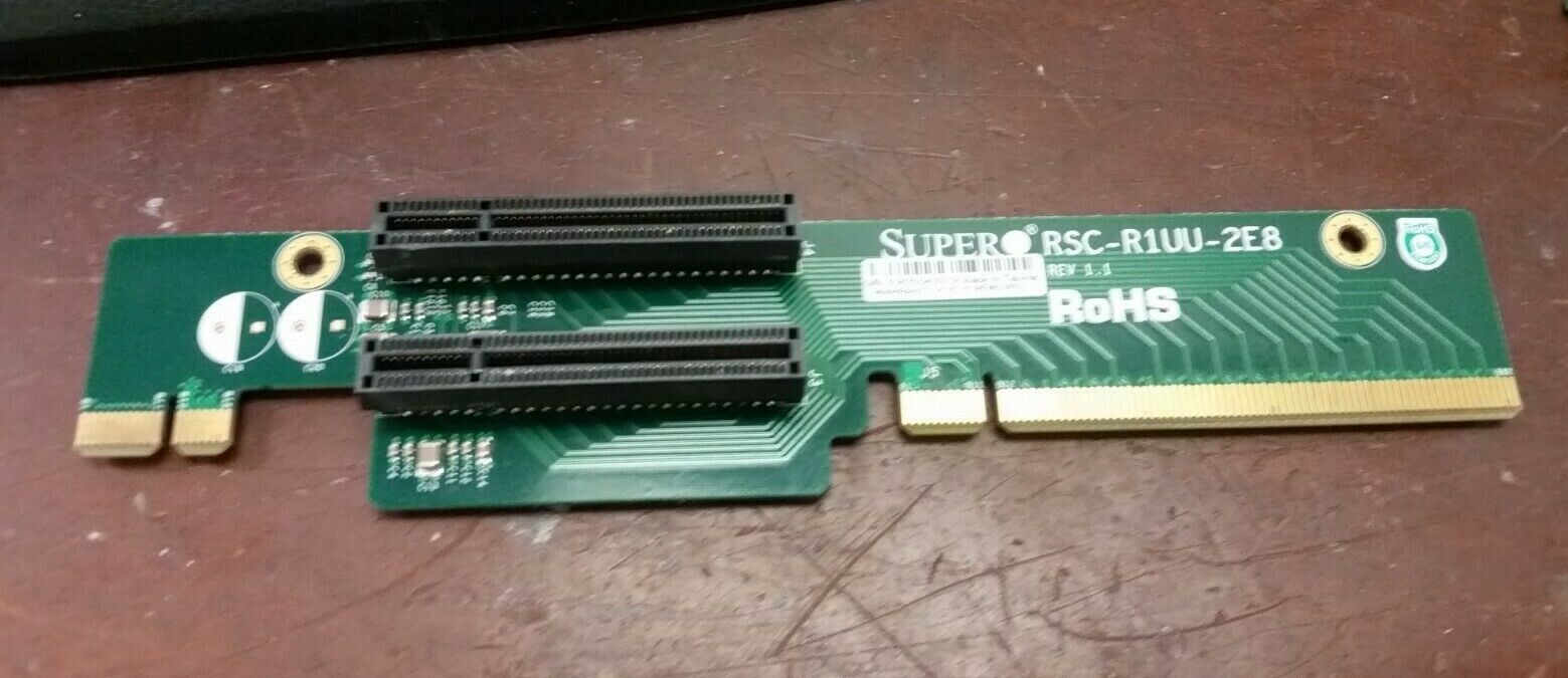 SuperMicro RSC-R1UU-2E8 1U Left 2-Slot PCIe Server Riser Card