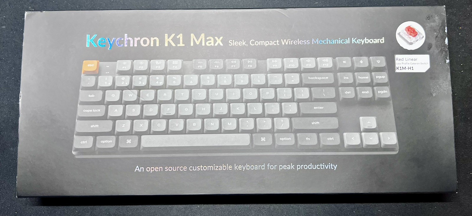 Keychron K1 Max K1M-H1 Low Profile RGB Hot-Swap Red Wireless Keyboard