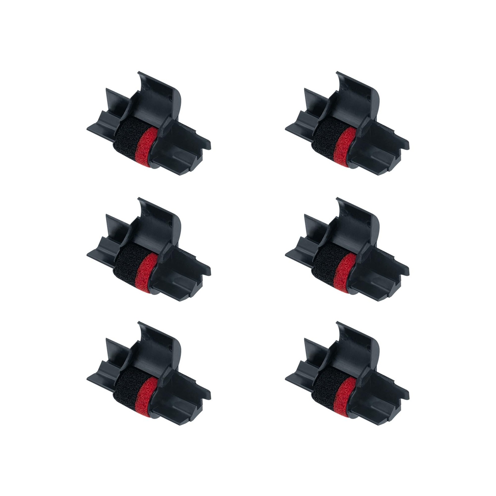 IR40T Calculator Ink Roller Printer Ribbon 6 Pack -Black & Red